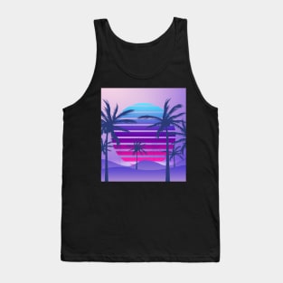 Sundown Purple Synthwave Tank Top